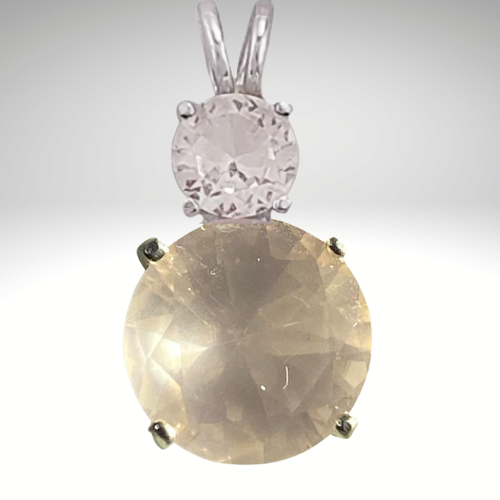 Christy's Favorite ROSE QUARTZ SUPER NOVA™ WITH ROUND CUT DANBURITE