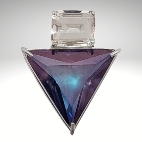 TANZINE AURA ANGELIC STAR™ WITH EMERALD CUT WHITE TOPAZ